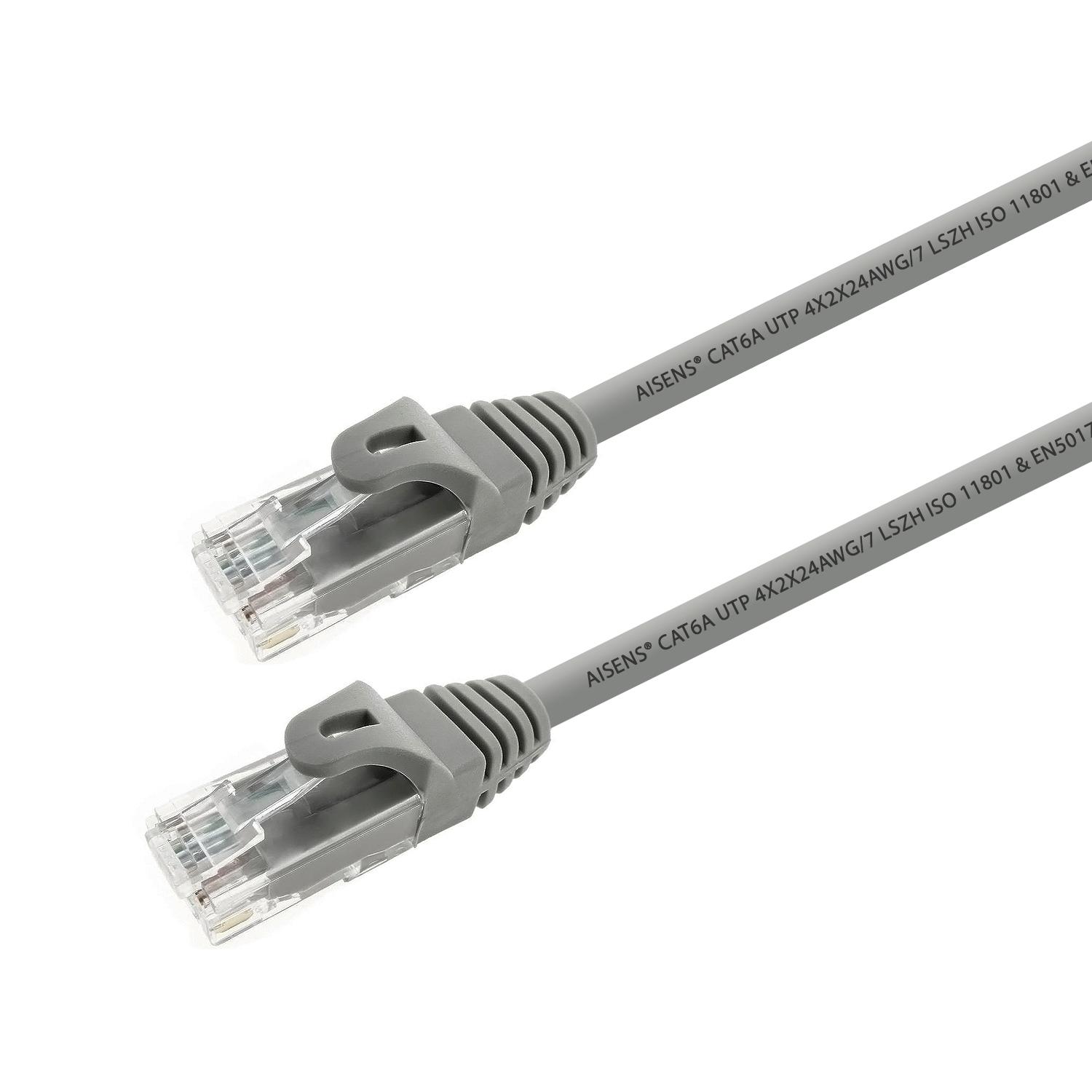 Cabo de Rede RJ45 Cat6a U/UTP Cinzento (2 mts) - AISENS