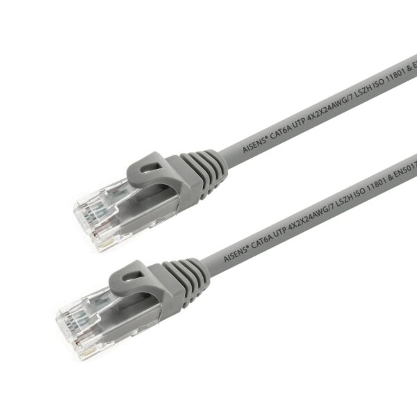 Cabo de Rede RJ45 Cat6a U/UTP Cinzento (3 mts) - AISENS
