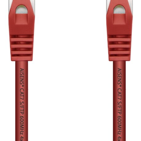 Cabo de Rede RJ45 Cat7 S/FTP Vermelho (25cm) - AISENS