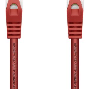 Cabo de Rede RJ45 Cat7 S/FTP Vermelho (50cm) - AISENS