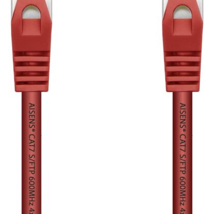 Cabo de Rede RJ45 Cat7 S/FTP Vermelho (1 metro) - AISENS