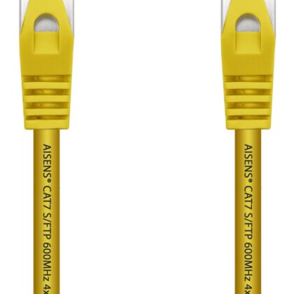 Cabo de Rede RJ45 Cat7 S/FTP Amarelo (25cm) - AISENS