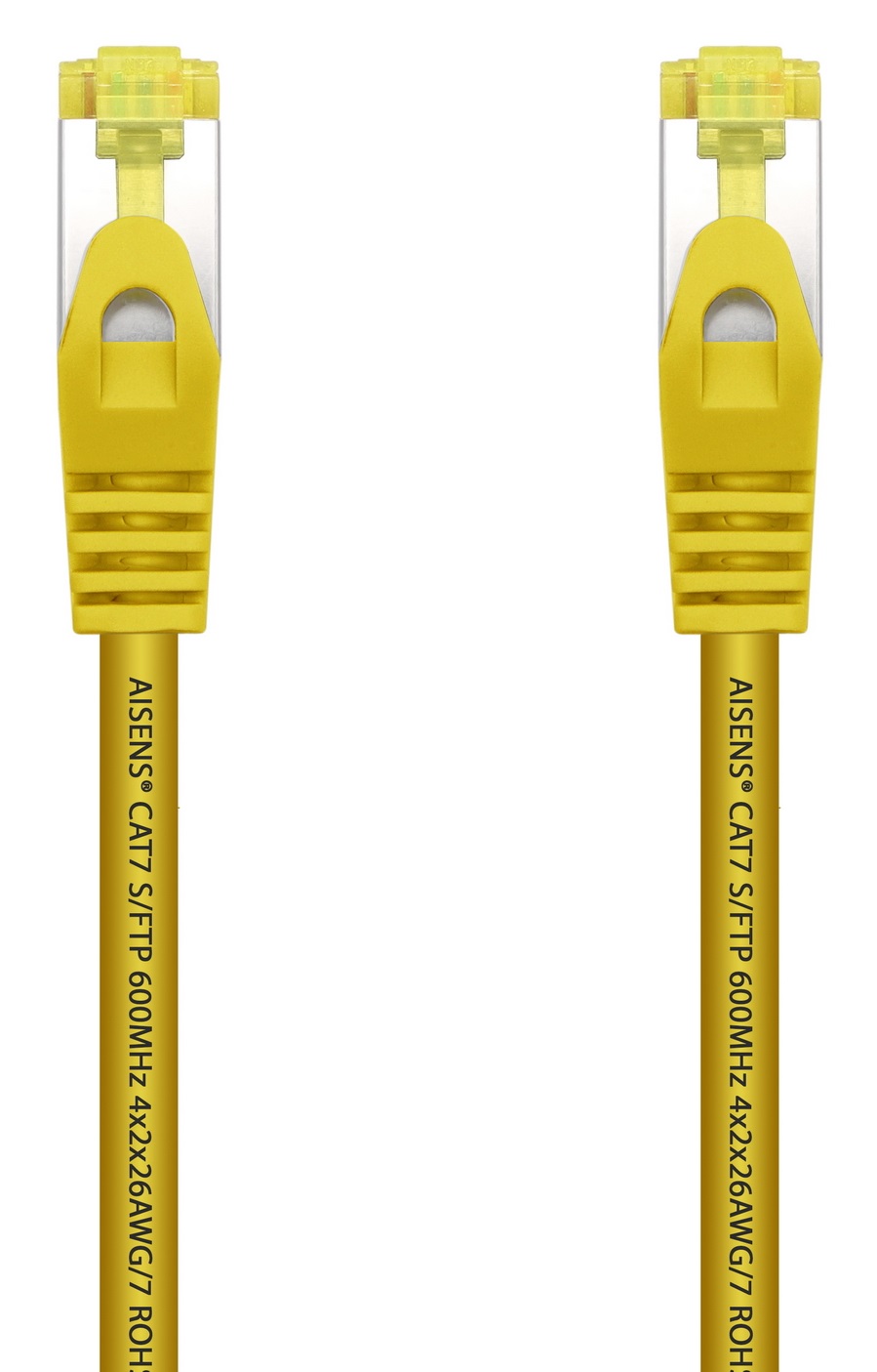 Cabo de Rede RJ45 Cat7 S/FTP Amarelo (25cm) - AISENS