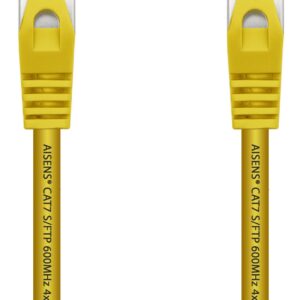 Cabo de Rede RJ45 Cat7 S/FTP Amarelo (50cm) - AISENS