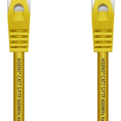 Cabo de Rede RJ45 Cat7 S/FTP Amarelo (50cm) - AISENS