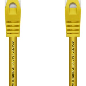 Cabo de Rede RJ45 Cat7 S/FTP Amarelo (1 metro) - AISENS