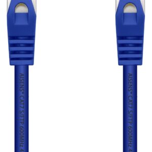 Cabo de Rede RJ45 Cat7 S/FTP Azul (25cm) - AISENS