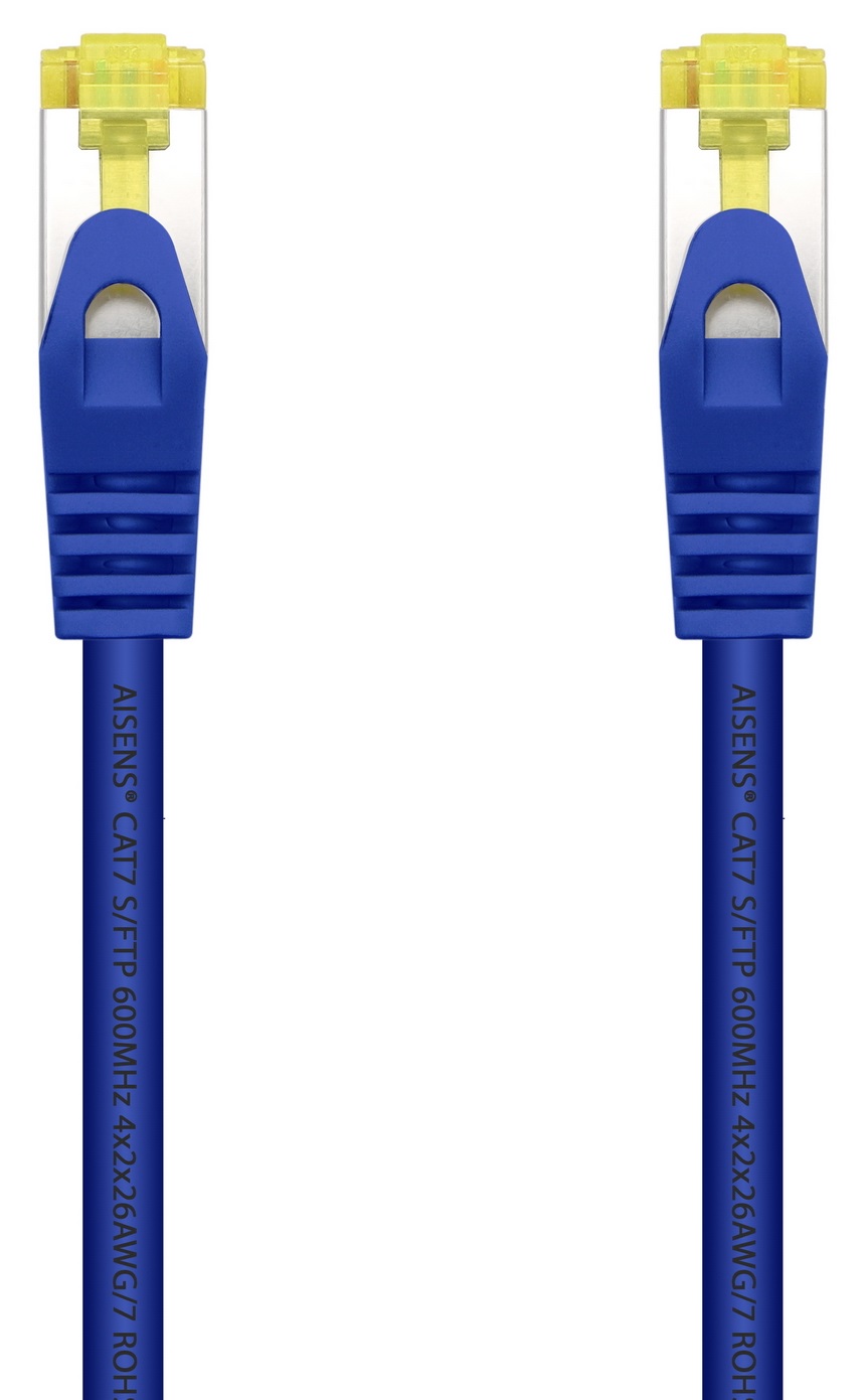 Cabo de Rede RJ45 Cat7 S/FTP Azul (25cm) - AISENS