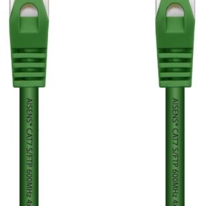 Cabo de Rede RJ45 Cat7 S/FTP Verde (25cm) - AISENS