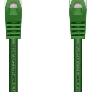 Cabo de Rede RJ45 Cat7 S/FTP Verde (1 metro) - AISENS