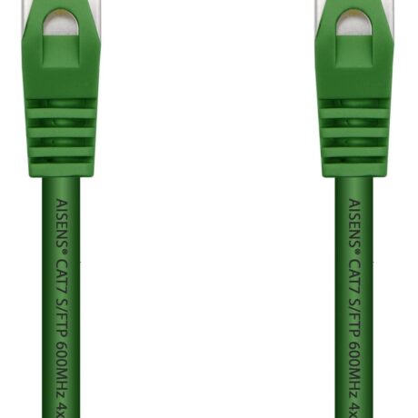Cabo de Rede RJ45 Cat7 S/FTP Verde (1 metro) - AISENS