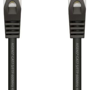 Cabo de Rede RJ45 Cat7 S/FTP Preto (25cm) - AISENS