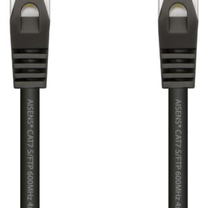 Cabo de Rede RJ45 Cat7 S/FTP Preto (50cm) - AISENS