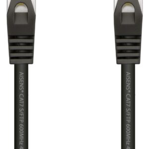 Cabo de Rede RJ45 Cat7 S/FTP Preto (1 metro) - AISENS