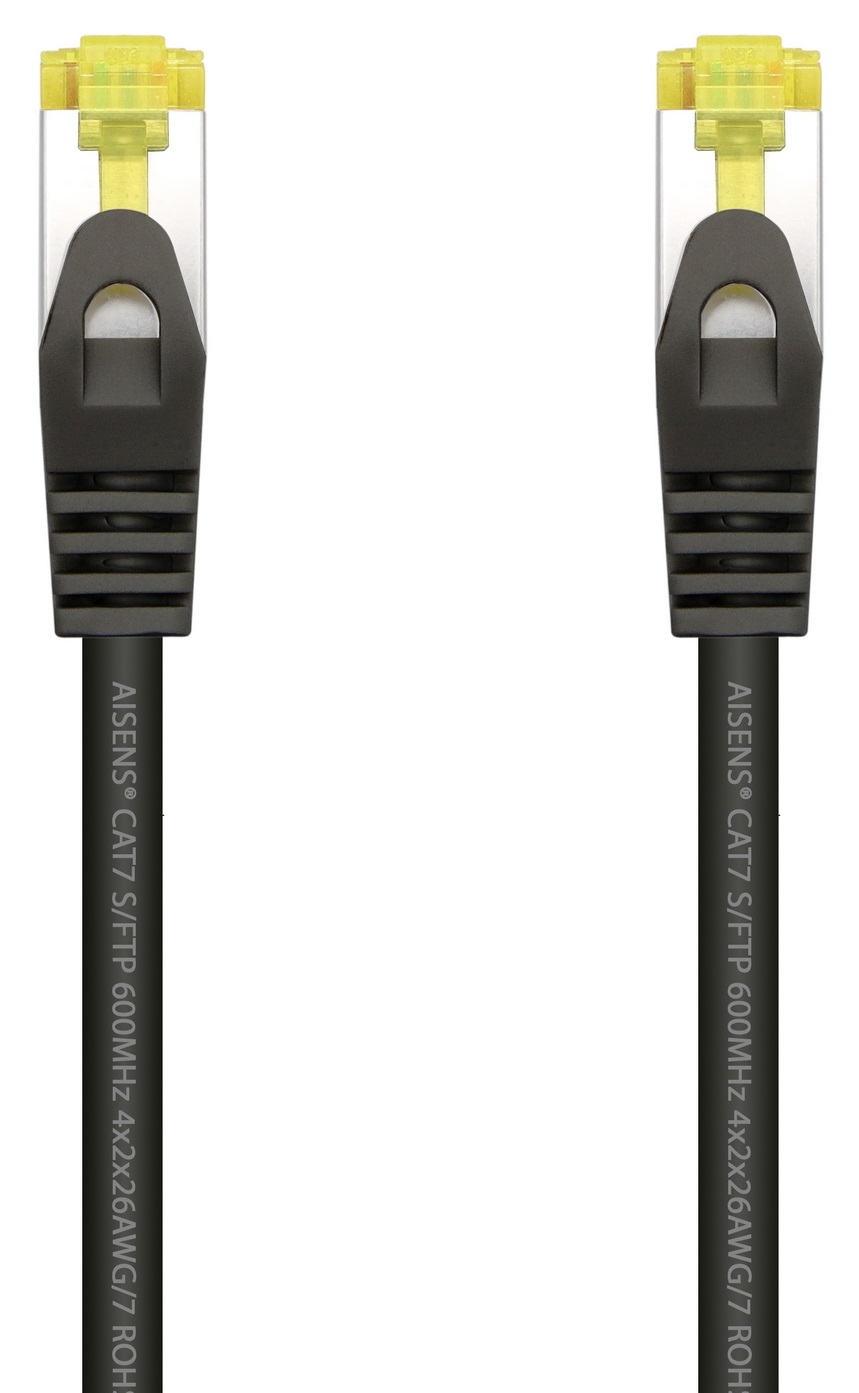 Cabo de Rede RJ45 Cat7 S/FTP Preto (1 metro) - AISENS