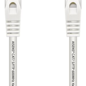 Cabo de Rede RJ45 Cat7 S/FTP Branco (50cm) - AISENS