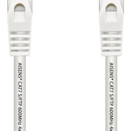 Cabo de Rede RJ45 Cat7 S/FTP Branco (50cm) - AISENS