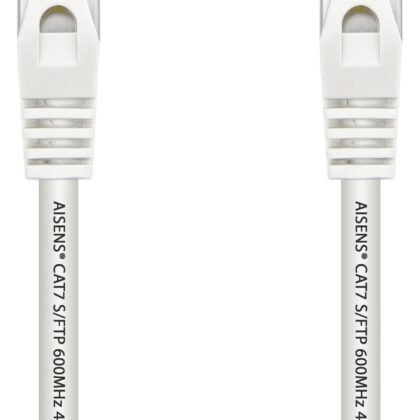 Cabo de Rede RJ45 Cat7 S/FTP Branco (1 metro) - AISENS