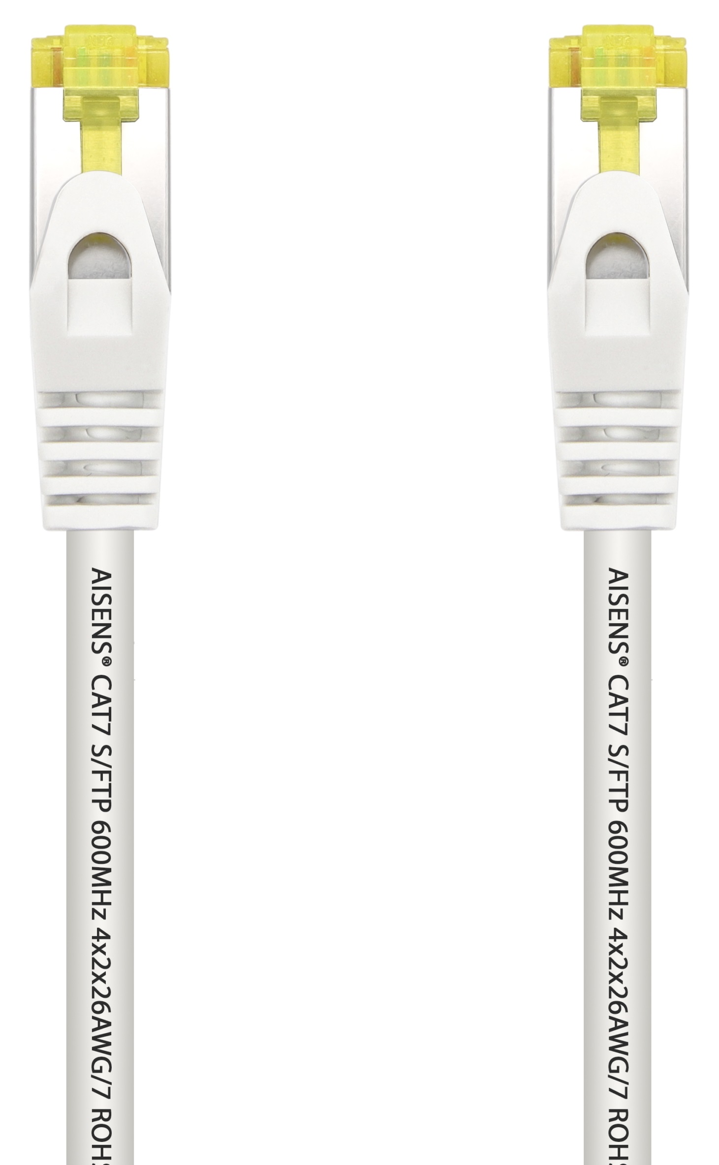 Cabo de Rede RJ45 Cat7 S/FTP Branco (1 metro) - AISENS