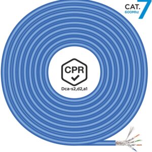 Bobine Cabo de Rede LSZH CPR Dca Cat.7 600 MHZ S/FTP AWG23 (500 mts) - AISENS