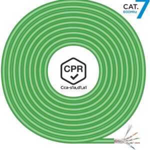 Bobine Cabo de Rede LSZH CPR Dca Cat.7 600 MHZ S/FTP AWG23 (305 mts) - AISENS