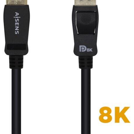 Cabo Displayport V1.4 Macho - Macho 8K 60Hz (50cm) - AISENS