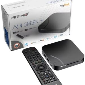 Receptor IPTV Android A14 Green+ 2GB/32GB Wi-Fi Dual Band 4K UltraHD MyTV3 - AMIKO