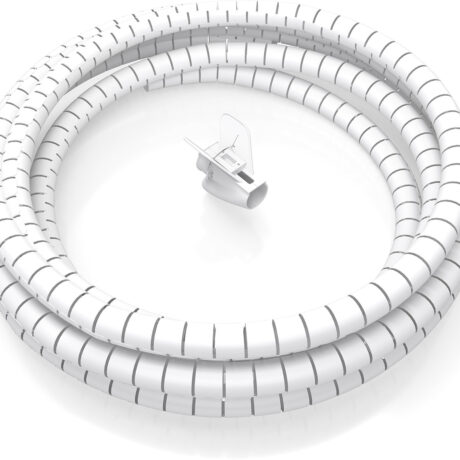 Organizador de Cabos em Espiral 25mm Branco (1mt) - AISENS