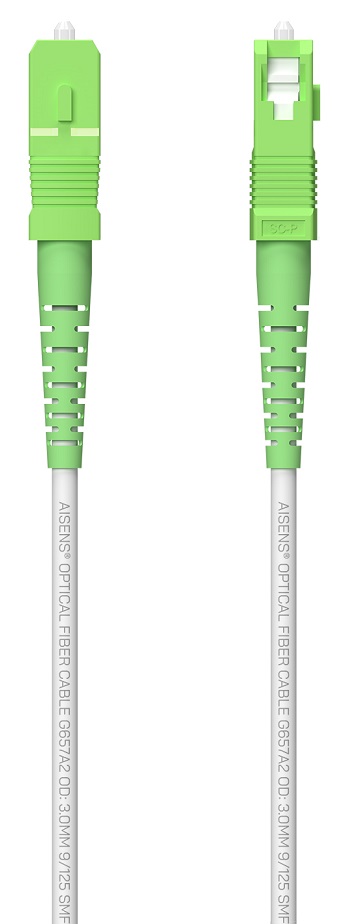 Cabo Fibra Óptica G657A2 3.0 9/125 Branco (120 mts) - AISENS