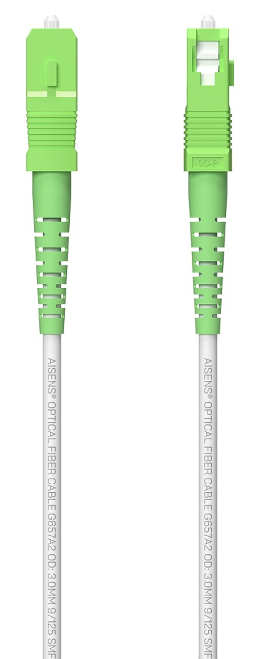 Cabo Fibra Óptica G657A2 3.0 9/125 Branco (200 mts) - AISENS