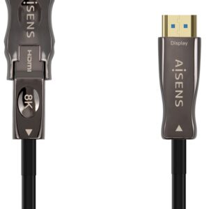 Cabo HDMI V2.1 Micro HDMI Macho - HDMI Macho Preto (20 metros) - AISENS