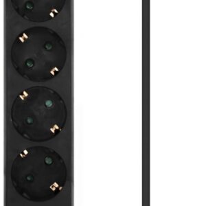 Extensão Quintupla Preto c/ Interruptor (1,4 mts) - AISENS