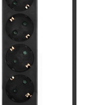 Extensão Quintupla Preto c/ Interruptor (1,4 mts) - AISENS