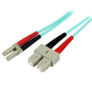 Cabo de Fibra ?ptica OM3 LC SC Turquesa (2 mts) - STARTECH