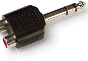 Ficha Adaptadora Jack 6,3mm Macho St?reo - 2 RCA Femea - FONESTAR