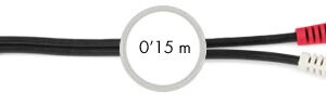 Cabo RCA Macho - 2x RCA F?mea (15cm) - FONESTAR