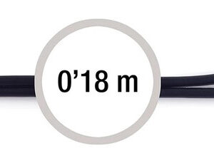 Cabo ?udio Jack 3,5mm Macho - 2x Jack 3,5mm F?mea 0,18m - FONESTAR