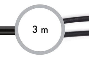 Cabo áudio Jack 3,5mm Macho - 2x RCA Macho (3 mts) - FONESTAR