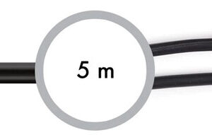 Cabo Áudio Jack 3,5mm Macho - 2x RCA Macho (5 mts) - FONESTAR