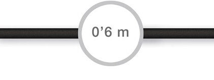 Cabo Jack 3,5mm Macho - Jack 3,5mm Macho 90° (60cm) - FONESTAR