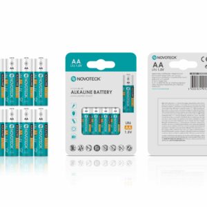 Pilhas Alcalinas AA LR6 NOVOTECK 1.5V – Longa Duração – Pack com 8 Unidades BL-30