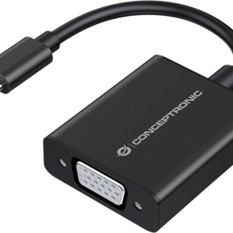 Adaptador USB-C - VGA 1080p 60Hz (Preto) - CONCEPTRONIC