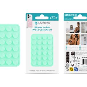 Suporte de Silicone com Ventosas para Telemóvel – Fixação Forte em Superfícies Múltiplas – Verde Água AC-09