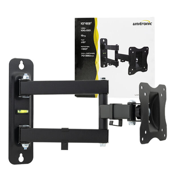 Suporte TV/LCD/LED/PLASMA 10 ~ 23 VESA100/100 15Kg (2 Braços) - UNITRONIC