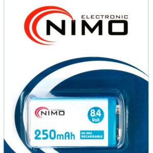 Pilha Recarregavel Ni-Mh 9V 250mAh - NIMO