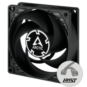 Ventoinha 80mm P8 PWM PST CO 3000RPM 4 Pinos PWM Preta - ARCTIC