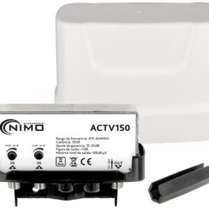 Amplificador de Mastro 2 Entradas / 1 Saída UHF c/ Filtro 5G LTE - NIMO