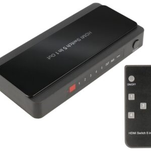Distribuidor de Sinal HDMI 5 Entradas - 1 Saida c/ Comando
