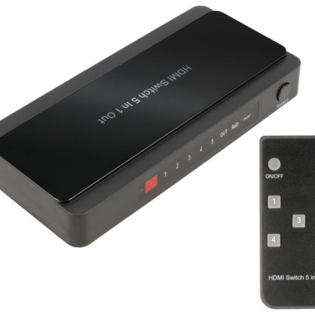 Distribuidor de Sinal HDMI 5 Entradas - 1 Saida c/ Comando