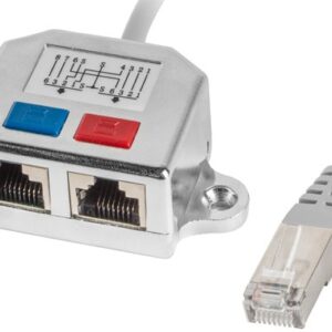 Adaptador Splitter RJ45 Macho - 2x RJ45 Fêmeas (15cm) - LANBERG